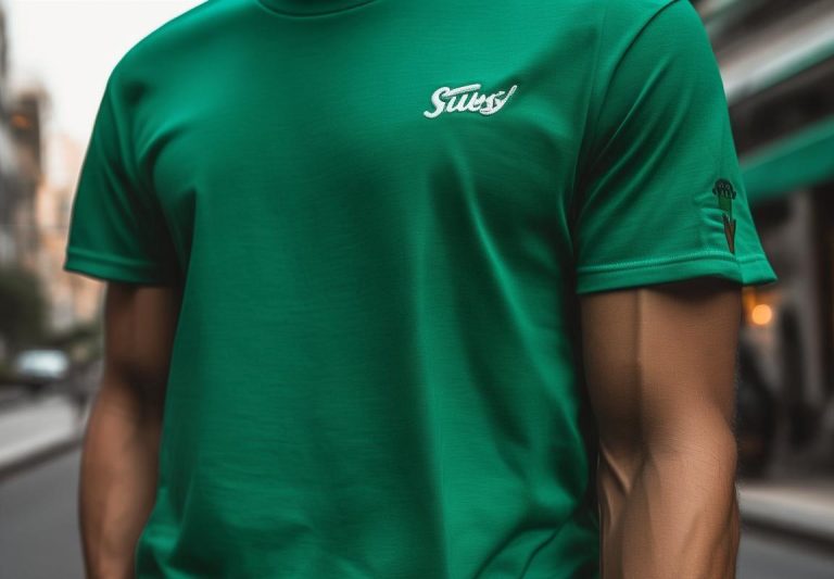 Oferta Stussy Guadalajara: Camisetas Verde Esmeralda para Running a Precios Inmejorables