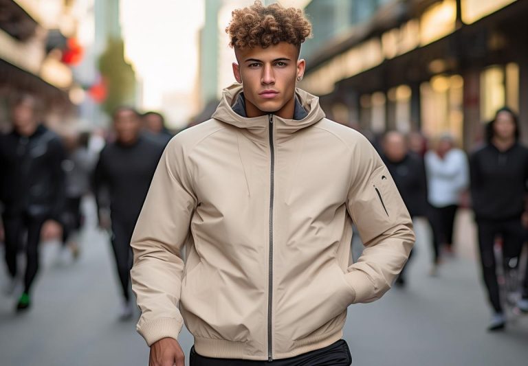 Oferta Guadalajara: Chamarra Stüssy Beige para Running y Moda Deportiva en Guadalajara
