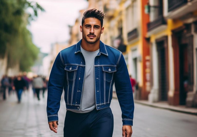Oferta Exclusiva Guadalajara: Stüssy Denim Jacket Azul Marino + Camiseta de Manga Larga para Running