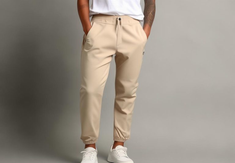 Pantalón Stüssy Beige en Guadalajara: Ideal para Running y looks con Camiseta y Camisa de Manga Larga