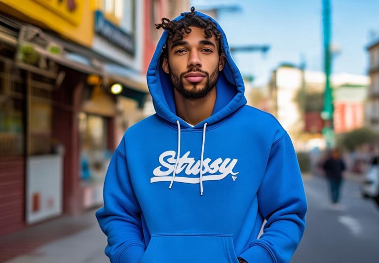 Oferta Exclusiva: Hoodie Stussy Azul para Hombres en Guadalajara – ¡Descuento para Corredores y Amantes de la Marca Stussy!